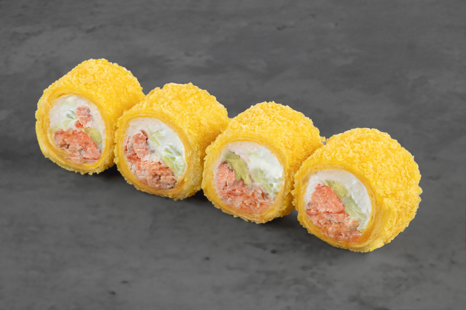 Темпура тортилья с томленым лососем (добавки не включены)